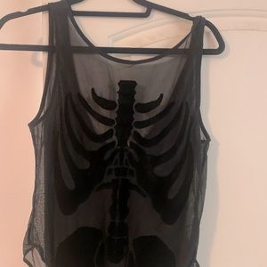 H&M Sheer Skeleton Tank Bodysuit